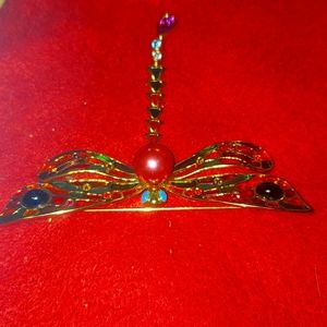 Joan rivers stinesglass RARE  Dragonfly pin